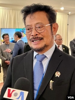 Menteri Pertanian Syahrul Yasin Limpo di Washington DC, 11 Oktober 2022. (Foto: Courtesy of VOA)