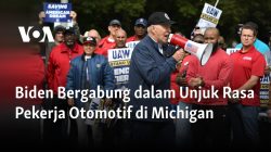 Biden Bergabung dalam Unjuk Rasa Pekerja Otomotif di Michigan