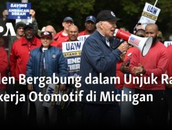 Biden Bergabung dalam Unjuk Rasa Pekerja Otomotif di Michigan
